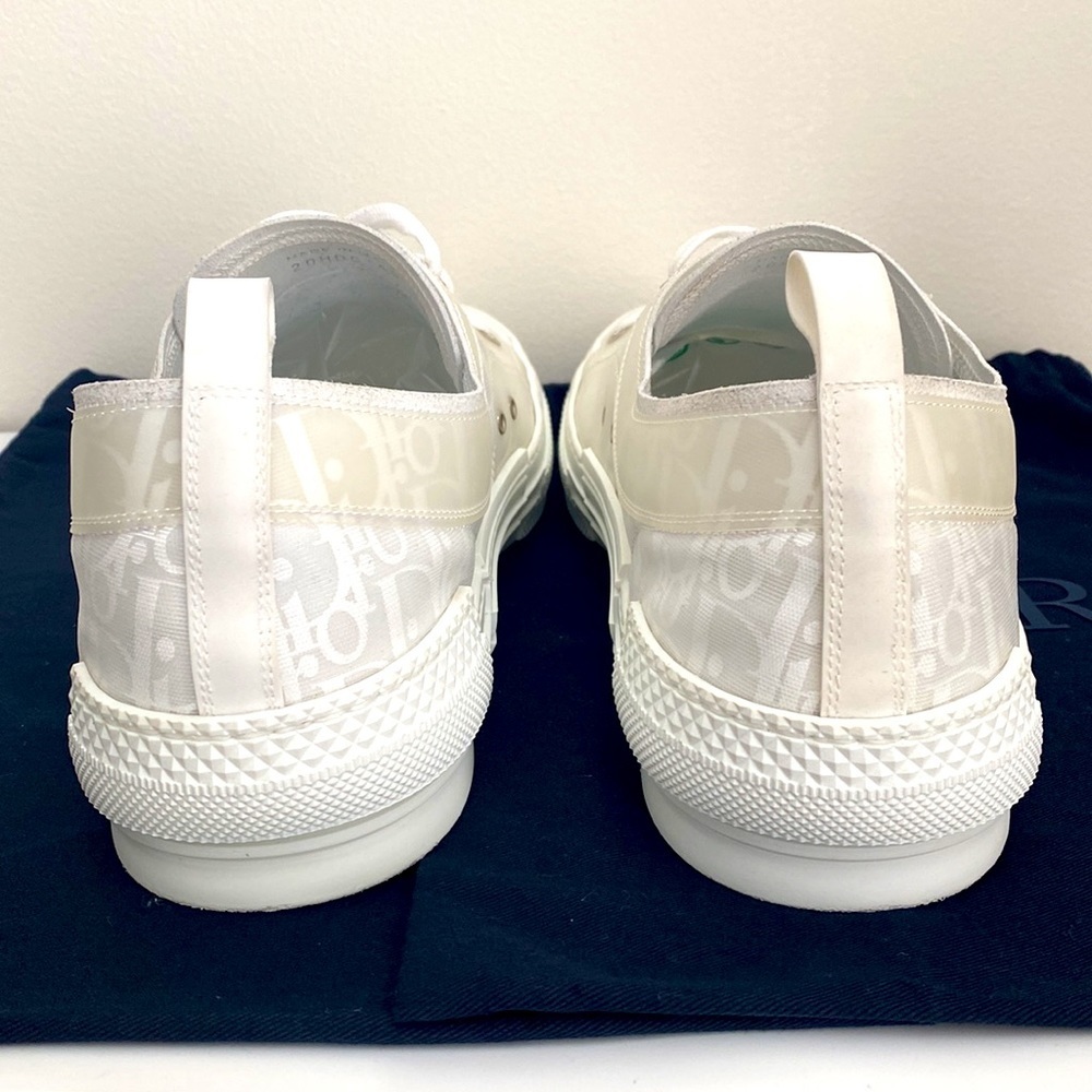 Dior White Oblique Canvas B23 Low-Top Sneaker Size 16 - Picture 7 of 12